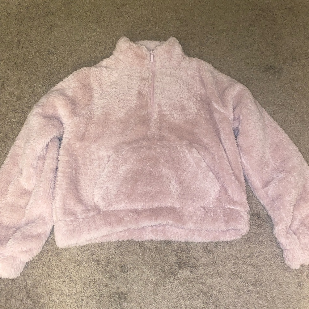 Baby pink fur jacket